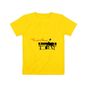 Детская футболка хлопок с принтом Форест Гамп в Белгороде, 100% хлопок | круглый вырез горловины, полуприлегающий силуэт, длина до линии бедер | forrest gump | робин райт | том хэнкс | форест гамп