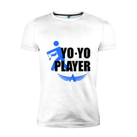 Мужская футболка премиум с принтом Aero yo(2) в Белгороде, 92% хлопок, 8% лайкра | приталенный силуэт, круглый вырез ворота, длина до линии бедра, короткий рукав | aero yo | yo yo | yo yo player | игрушка йо йо | йо йо