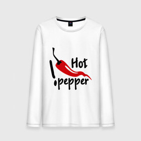 Мужской лонгслив хлопок с принтом горячий pepper в Белгороде, 100% хлопок |  | hot | pepper | горячий | жгучий | ковбой | ловелас | мачо | парень | перец | перчик | страстный | страсть