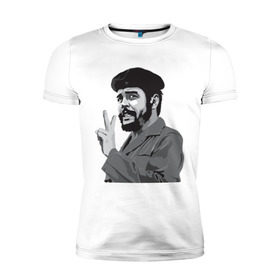 Мужская футболка премиум с принтом Peace Che Guevara в Белгороде, 92% хлопок, 8% лайкра | приталенный силуэт, круглый вырез ворота, длина до линии бедра, короткий рукав | че гевара