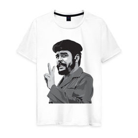 Мужская футболка хлопок с принтом Peace Che Guevara в Белгороде, 100% хлопок | прямой крой, круглый вырез горловины, длина до линии бедер, слегка спущенное плечо. | Тематика изображения на принте: че гевара