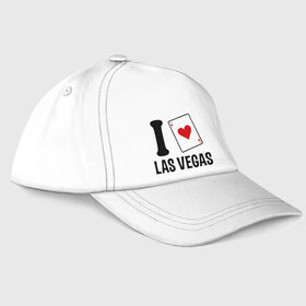 Бейсболка с принтом I Love Las Vegas в Белгороде, 100% хлопок | классический козырек, металлическая застежка-регулятор размера | i love | азартные игры | америка | вегас | казино | карты | колода | лас | рулетка | туз