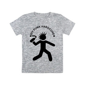 Детская футболка хлопок с принтом DIY punk hardcore в Белгороде, 100% хлопок | круглый вырез горловины, полуприлегающий силуэт, длина до линии бедер | Тематика изображения на принте: 
