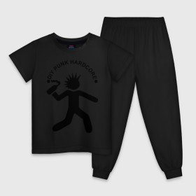Детская пижама хлопок с принтом DIY punk hardcore в Белгороде, 100% хлопок |  брюки и футболка прямого кроя, без карманов, на брюках мягкая резинка на поясе и по низу штанин
 | Тематика изображения на принте: 