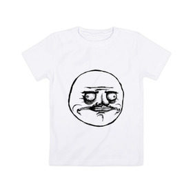 Детская футболка хлопок с принтом Me gusta в Белгороде, 100% хлопок | круглый вырез горловины, полуприлегающий силуэт, длина до линии бедер | Тематика изображения на принте: ме густа