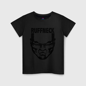 Детская футболка хлопок с принтом Ruffneck в Белгороде, 100% хлопок | круглый вырез горловины, полуприлегающий силуэт, длина до линии бедер | dj | ruffneck | диджей | лицо | музыка | обложка