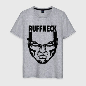 Мужская футболка хлопок с принтом Ruffneck в Белгороде, 100% хлопок | прямой крой, круглый вырез горловины, длина до линии бедер, слегка спущенное плечо. | dj | ruffneck | диджей | лицо | музыка | обложка