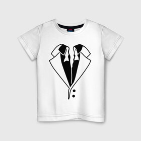 Детская футболка хлопок с принтом Смокинг. Afterparty в Белгороде, 100% хлопок | круглый вырез горловины, полуприлегающий силуэт, длина до линии бедер | смокинг