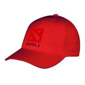 Бейсболка с принтом Logo Dota 2 в Белгороде, 100% хлопок | классический козырек, металлическая застежка-регулятор размера | Тематика изображения на принте: dota | dota 2 | media | дота | дота 2 | игры | компьютерные игры