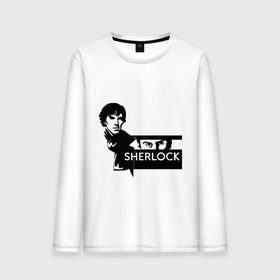 Мужской лонгслив хлопок с принтом T-shirt Sherlock в Белгороде, 100% хлопок |  | holmes | holms | sherlock | sherlok | vatson | ватсон | сериал | холмс | шерлок | шерлок холмс