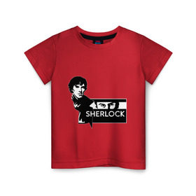 Детская футболка хлопок с принтом T-shirt Sherlock в Белгороде, 100% хлопок | круглый вырез горловины, полуприлегающий силуэт, длина до линии бедер | holmes | holms | sherlock | sherlok | vatson | ватсон | сериал | холмс | шерлок | шерлок холмс