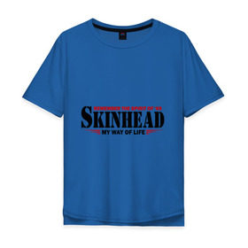 Мужская футболка хлопок Oversize с принтом Skinhead. Spirit of 69 в Белгороде, 100% хлопок | свободный крой, круглый ворот, “спинка” длиннее передней части | hardcore | skinhead | бритая голова | мой путь жизни | скинхед | скинхэд | хард кор