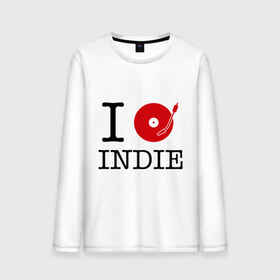 Мужской лонгслив хлопок с принтом I love Indie в Белгороде, 100% хлопок |  | i love | i love indie | indie | винил | виниловая пластинка | люблю indie | я люблю | я люблю indie