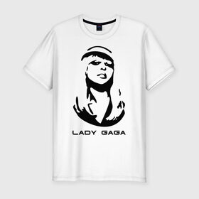 Мужская футболка премиум с принтом Gaga в Белгороде, 92% хлопок, 8% лайкра | приталенный силуэт, круглый вырез ворота, длина до линии бедра, короткий рукав | lady gaga | гага | леди gaga | леди гага | лицо леди gaga | лицо леди гага | образ леди гага