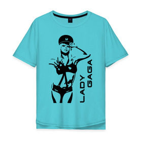 Мужская футболка хлопок Oversize с принтом Lady Gaga (1) в Белгороде, 100% хлопок | свободный крой, круглый ворот, “спинка” длиннее передней части | Тематика изображения на принте: lady gaga | гага | леди gaga | леди гага | лицо леди gaga | лицо леди гага | образ леди гага