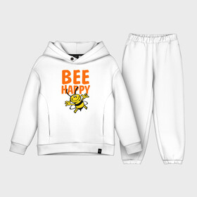 Детский костюм хлопок Oversize с принтом BeeHappy в Белгороде,  |  | Тематика изображения на принте: веселая | насекомое | настроение | позитив | пчела | пчелка | счастливый | счастье | эмоции