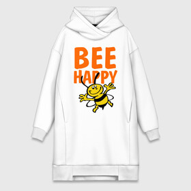 Платье-худи хлопок с принтом BeeHappy в Белгороде,  |  | веселая | насекомое | настроение | позитив | пчела | пчелка | счастливый | счастье | эмоции