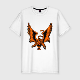 Мужская футболка премиум с принтом тигр с крыльями в Белгороде, 92% хлопок, 8% лайкра | приталенный силуэт, круглый вырез ворота, длина до линии бедра, короткий рукав | крылья