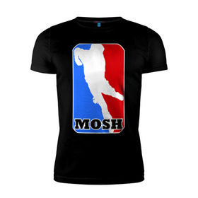 Мужская футболка премиум с принтом Mosh (1) в Белгороде, 92% хлопок, 8% лайкра | приталенный силуэт, круглый вырез ворота, длина до линии бедра, короткий рукав | hard | hardcor | hardcore | hardstyle | rock | рок | хард | хард рок