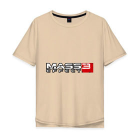 Мужская футболка хлопок Oversize с принтом Mass Effect 3 в Белгороде, 100% хлопок | свободный крой, круглый ворот, “спинка” длиннее передней части | игры | компьютерная игра