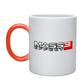 Кружка хамелеон с принтом Mass Effect 3 в Белгороде, керамика | меняет цвет при нагревании, емкость 330 мл | игры | компьютерная игра