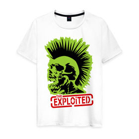 Мужская футболка хлопок с принтом The Exploited (1) в Белгороде, 100% хлопок | прямой крой, круглый вырез горловины, длина до линии бедер, слегка спущенное плечо. | exploited | лого exploited | логотип exploited | музыа | панк | панк рок | рок | символика exploited