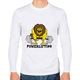 Мужской лонгслив хлопок с принтом Лев Powerlifting в Белгороде, 100% хлопок |  | бодибилдинг | гантеля | кач | качалочка | качок | лев | мускулы | мышцы | пауэрлифтинг | тренажерка