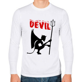 Мужской лонгслив хлопок с принтом Devil (3) в Белгороде, 100% хлопок |  | Тематика изображения на принте: бесенок | демон | дьявол | дьяволенок | монстрик | чертик