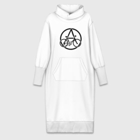 Платье удлиненное хлопок с принтом Anarchy Bike в Белгороде,  |  | anarchy | bike | анархизм | анархия | байк | велик | велосипед | велосипед анархия