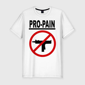 Мужская футболка премиум с принтом Pro Pain в Белгороде, 92% хлопок, 8% лайкра | приталенный силуэт, круглый вырез ворота, длина до линии бедра, короткий рукав | hardcore | metal | pro pain | группы | метал | музыкальные группы | хард