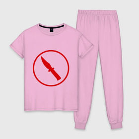 Женская пижама хлопок с принтом TF2: Spy в Белгороде, 100% хлопок | брюки и футболка прямого кроя, без карманов, на брюках мягкая резинка на поясе и по низу штанин | тим фортресс | шпион