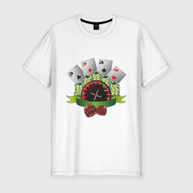 Мужская футболка премиум с принтом Casino Style в Белгороде, 92% хлопок, 8% лайкра | приталенный силуэт, круглый вырез ворота, длина до линии бедра, короткий рукав | 