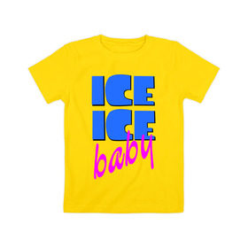 Детская футболка хлопок с принтом Айс бэби в Белгороде, 100% хлопок | круглый вырез горловины, полуприлегающий силуэт, длина до линии бедер | baby | girl777 | ice | ice baby | айс | айс бейби | бейби | девушкам
