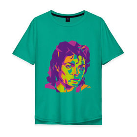 Мужская футболка хлопок Oversize с принтом Michael Jackson полноцвет в Белгороде, 100% хлопок | свободный крой, круглый ворот, “спинка” длиннее передней части | jackson | michael | michael jackson | pop | джексон | знаменитость | майкл | майкл джексон | певец | поп | портрет