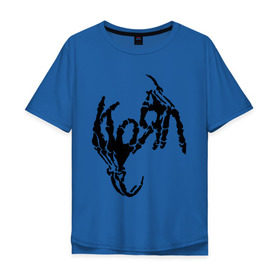 Мужская футболка хлопок Oversize с принтом Korn bones в Белгороде, 100% хлопок | свободный крой, круглый ворот, “спинка” длиннее передней части | korn | metal | группы | корн | логотип | метал | музыка | рок группы | рок музыка