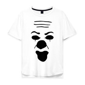 Мужская футболка хлопок Oversize с принтом Лицо клоуна в Белгороде, 100% хлопок | свободный крой, круглый ворот, “спинка” длиннее передней части | хип хоп