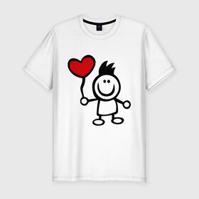 Мужская футболка премиум с принтом Для влюбленных (2) в Белгороде, 92% хлопок, 8% лайкра | приталенный силуэт, круглый вырез ворота, длина до линии бедра, короткий рукав | влюбенные | для двоих | любимая | любимый | люблю | любовь | мальчик | отношения | парные | парочка | сердечко | сердце