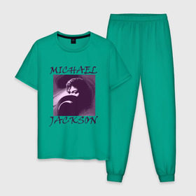 Мужская пижама хлопок с принтом Michael Jackson с шляпой в Белгороде, 100% хлопок | брюки и футболка прямого кроя, без карманов, на брюках мягкая резинка на поясе и по низу штанин
 | Тематика изображения на принте: mj | исполнитель | майкл джексон | музыка | певец | поп музыка