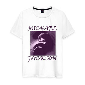 Мужская футболка хлопок с принтом Michael Jackson с шляпой в Белгороде, 100% хлопок | прямой крой, круглый вырез горловины, длина до линии бедер, слегка спущенное плечо. | mj | исполнитель | майкл джексон | музыка | певец | поп музыка
