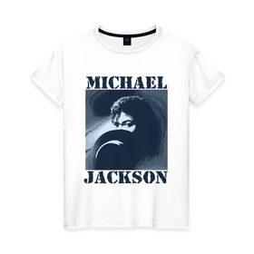 Женская футболка хлопок с принтом Michael Jackson с шляпой (2) в Белгороде, 100% хлопок | прямой крой, круглый вырез горловины, длина до линии бедер, слегка спущенное плечо | mj | в шляпе | исполнитель | майкл джексон | музыка | певец | поп музыка | шляпа