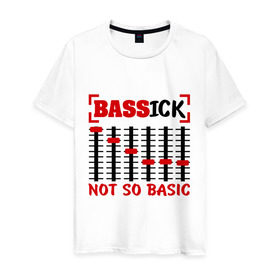 Мужская футболка хлопок с принтом Bass Ink Agressive Dub в Белгороде, 100% хлопок | прямой крой, круглый вырез горловины, длина до линии бедер, слегка спущенное плечо. | эквалайзер