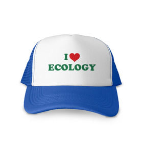 Кепка тракер с сеткой с принтом Люблю экологию в Белгороде, трикотажное полотно; задняя часть — сетка | длинный козырек, универсальный размер, пластиковая застежка | eco | i love ecology | зеленые технологии | зелень | планета | чистота | эко | экология | я люблю экологию