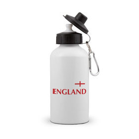 Бутылка спортивная с принтом Сборная Англии - Стивен Джеррард 4 в Белгороде, металл | емкость — 500 мл, в комплекте две пластиковые крышки и карабин для крепления | англия | сборная англии | стивен джеррард | флаг англии | футбол