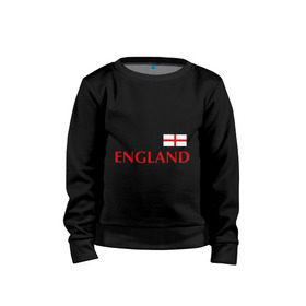 Детский свитшот хлопок с принтом Сборная Англии - Стивен Джеррард 4 в Белгороде, 100% хлопок | круглый вырез горловины, эластичные манжеты, пояс и воротник | англия | сборная англии | стивен джеррард | флаг англии | футбол