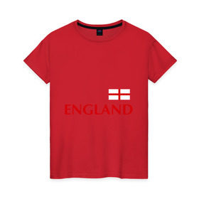 Женская футболка хлопок с принтом Сборная Англии - Стивен Джеррард 4 в Белгороде, 100% хлопок | прямой крой, круглый вырез горловины, длина до линии бедер, слегка спущенное плечо | англия | сборная англии | стивен джеррард | флаг англии | футбол