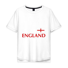 Мужская футболка хлопок Oversize с принтом Сборная Англии - 10 в Белгороде, 100% хлопок | свободный крой, круглый ворот, “спинка” длиннее передней части | Тематика изображения на принте: англия | руни | сборная англии | флаг англии | футбол