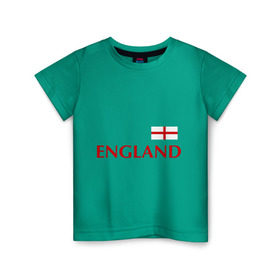 Детская футболка хлопок с принтом Сборная Англии - 10 в Белгороде, 100% хлопок | круглый вырез горловины, полуприлегающий силуэт, длина до линии бедер | Тематика изображения на принте: англия | руни | сборная англии | флаг англии | футбол