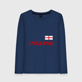 Женский лонгслив хлопок с принтом Сборная Англии - 10 в Белгороде, 100% хлопок |  | англия | руни | сборная англии | флаг англии | футбол
