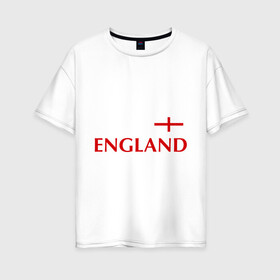 Женская футболка хлопок Oversize с принтом Сборная Англии - 10 в Белгороде, 100% хлопок | свободный крой, круглый ворот, спущенный рукав, длина до линии бедер
 | англия | руни | сборная англии | флаг англии | футбол