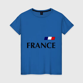 Женская футболка хлопок с принтом Сборная Франции - 8 в Белгороде, 100% хлопок | прямой крой, круглый вырез горловины, длина до линии бедер, слегка спущенное плечо | football | сборная франции | франция | футбол